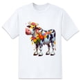 thumbnail image 1 of Men's Graphic TeeCow (19) Letter Print T-Shirts Round Neck Short Sleeves Sizes XS-5XL Summer Daily Casual Tops, 1 of 1
