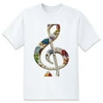 thumbnail image 1 of Men's Graphic TeePainting (10) Letter Print T-Shirts Round Neck Short Sleeves Sizes XS-5XL Summer Daily Casual Tops, 1 of 1