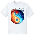 thumbnail image 1 of Men's Graphic TeeYinyang- (2) Letter Print T-Shirts Round Neck Short Sleeves Sizes XS-5XL Summer Daily Casual Tops, 1 of 1