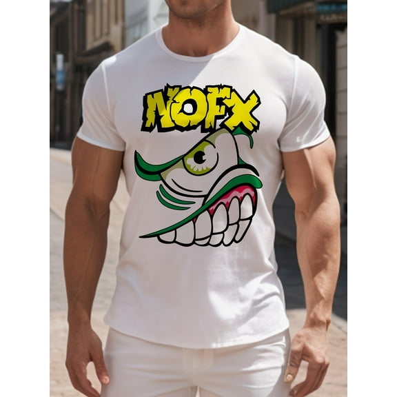 Men's Graphic Tees Cool Lightweight Fitted Printed Design T-Shirts White L