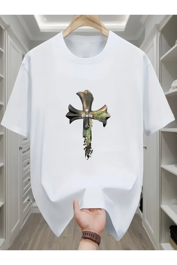 Men's Graphic Tees Cotton Shirts Casual Workout T-Shirts Short Sleeve Athletic Gym Lightweight Tees Tops Rapper Streetwear