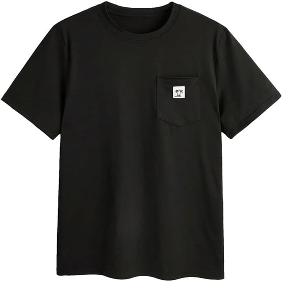 Men's Graphic Tees Letter Print Short Sleeve T Shirts Summer Beach Crew Neck Tops for Men