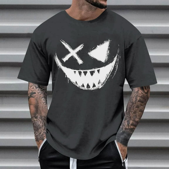 Men's Graphic Tees Printed Casual Summer Tee Tops Short Sleeve T-Shirts Fashion Tees