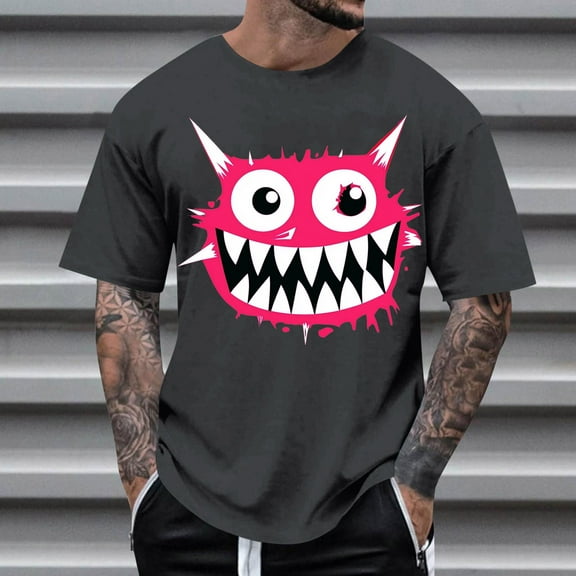 Men's Graphic Tees Printed Casual Summer Tee Tops Short Sleeve T-Shirts Fashion Tees