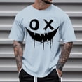 thumbnail image 1 of Men's Graphic Tees Printed Casual Summer Tee Tops Short Sleeve T-Shirts Fashion Tees, 1 of 7