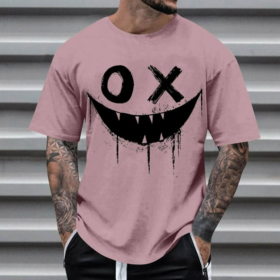 Men's Graphic Tees Printed Casual Summer Tee Tops Short Sleeve T-Shirts Fashion Tees