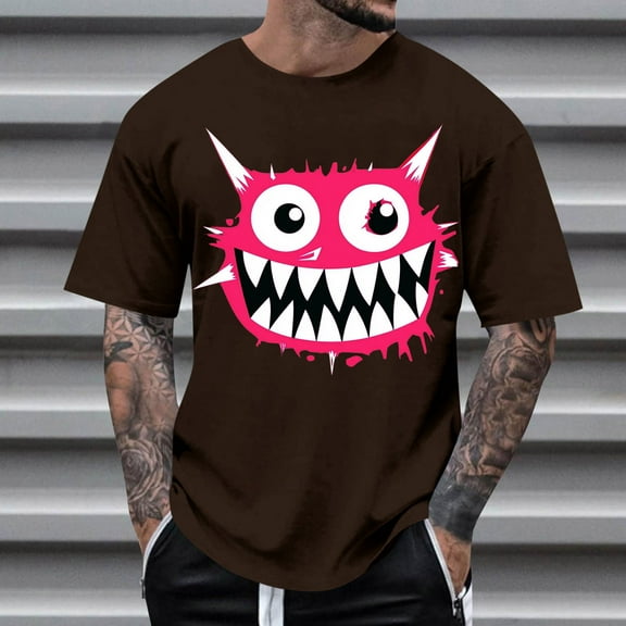 Men's Graphic Tees Printed Casual Summer Tee Tops Short Sleeve T-Shirts Fashion Tees