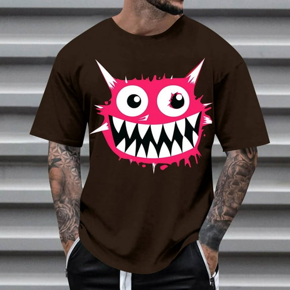 Men's Graphic Tees Printed Casual Summer Tee Tops Short Sleeve T-Shirts Fashion Tees