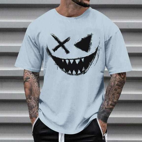Men's Graphic Tees Printed Casual Summer Tee Tops Short Sleeve T-Shirts Fashion Tees