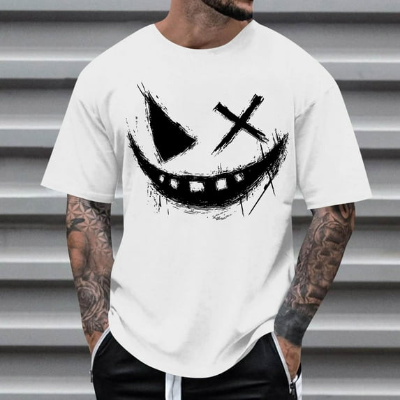 Men's Graphic Tees Printed Casual Summer Tee Tops Short Sleeve T-Shirts Fashion Tees