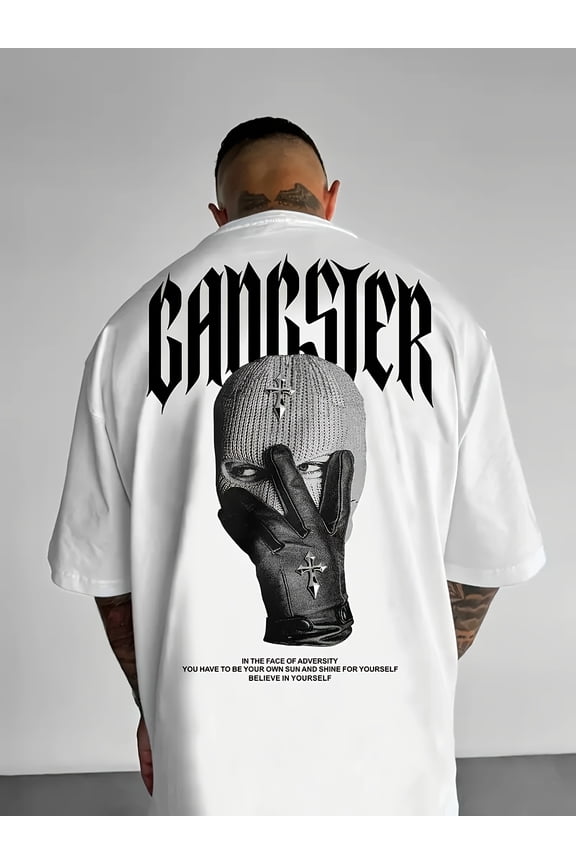 Men's Graphic Tees Short Sleeve Crew Neck Vintage T-Shirt Casual Summer Shirt Tops Rapper Streetwear