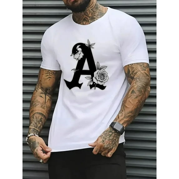 Men's Graphic Tees Short Sleeve Crew Neck Vintage T-Shirt Casual Summer Shirt Tops Rapper Streetwear