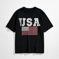 thumbnail image 1 of Men's Graphic Tees, Short Sleeve USA Flag Crewneck Casual American Patriotic Regular T-Shirt for Men, 1 of 7