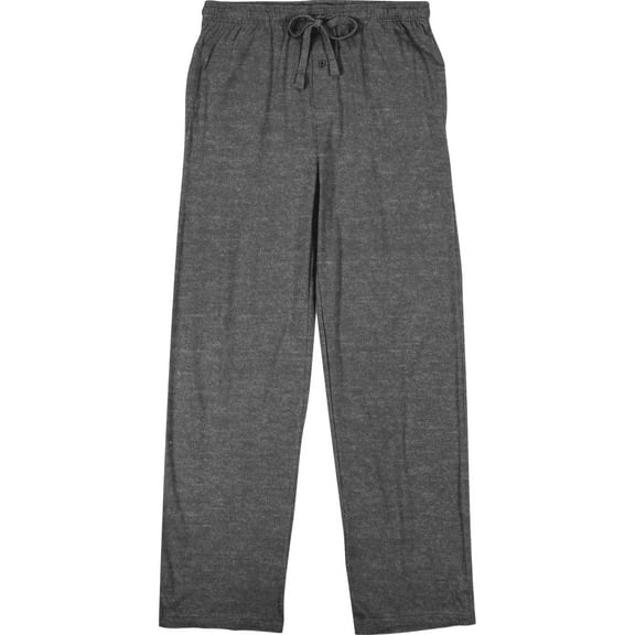 Men’s Cotton-Blend Pajama Pants – Soft Brushed Flannel Feel Sleep & Lounge Pants with Pockets & Elastic Waistband – Solid Black – 1-Pack-XXX-Large
