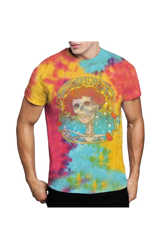Men's Grateful Dead Bertha Frame (Dip-Dye) Tie Dye T-shirt Large Multi
