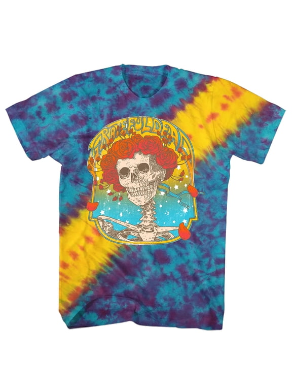 Men's Grateful Dead Bertha Vertical Washed Tee Tie Dye T-shirt XX-Large Blue
