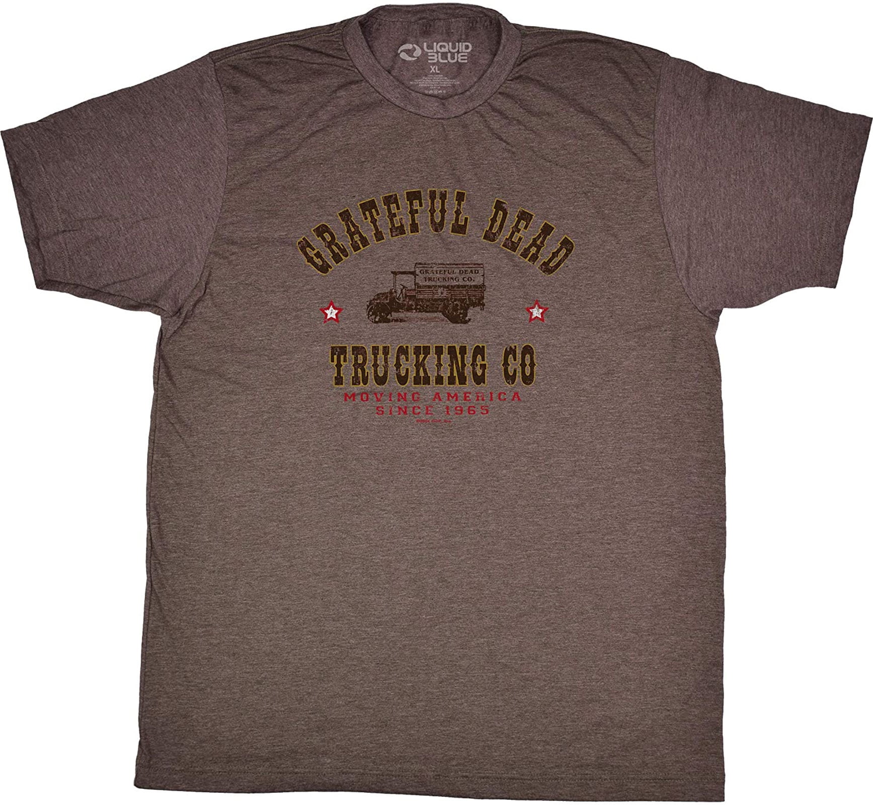 Grateful Dead Men's GD Truckin T-Shirt Brown