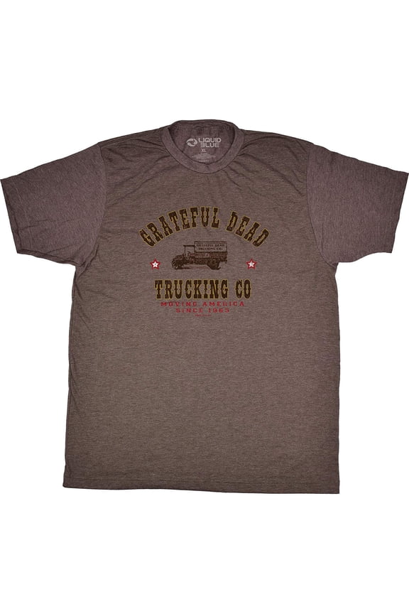 Men's Grateful Dead GD Truckin T-shirt Medium Brown