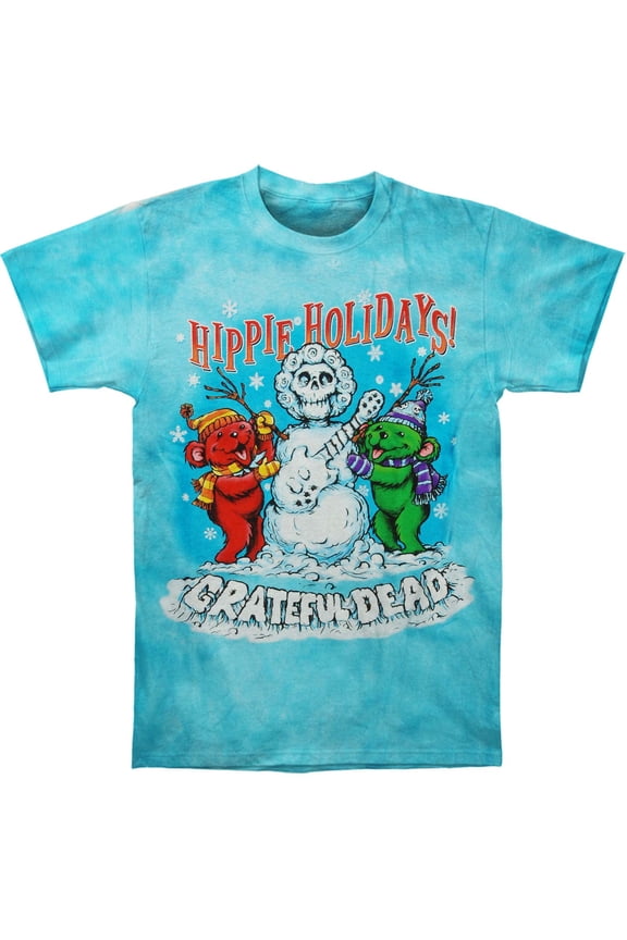Men's Grateful Dead Hippie Holidays Tie Dye T-shirt Small Blue
