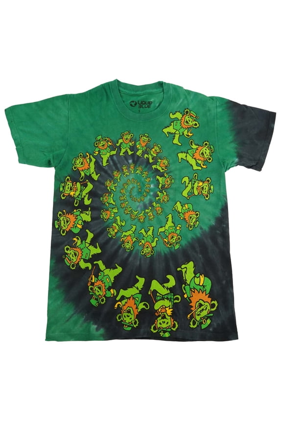Men's Grateful Dead Irish Spiral Bears Tie Dye T-shirt XX-Large Multi