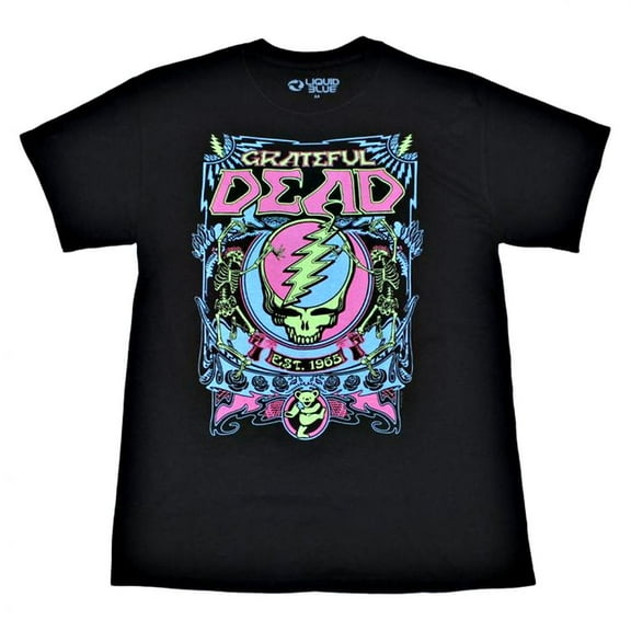 Men's Grateful Dead SYF Blacklight T-shirt Medium Black