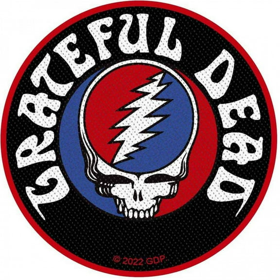 Grateful Dead Patch SYF Circle Official Official Black Woven Sew on 105 x 45mm