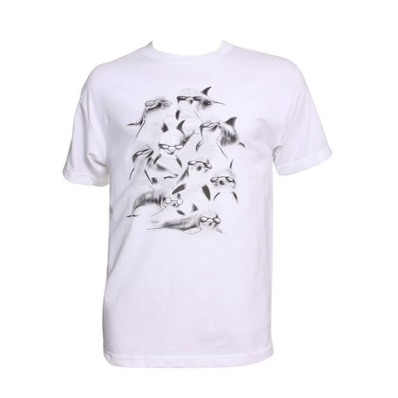 Men's Gravity Trading Color Changing Cool Dolphins, White Large