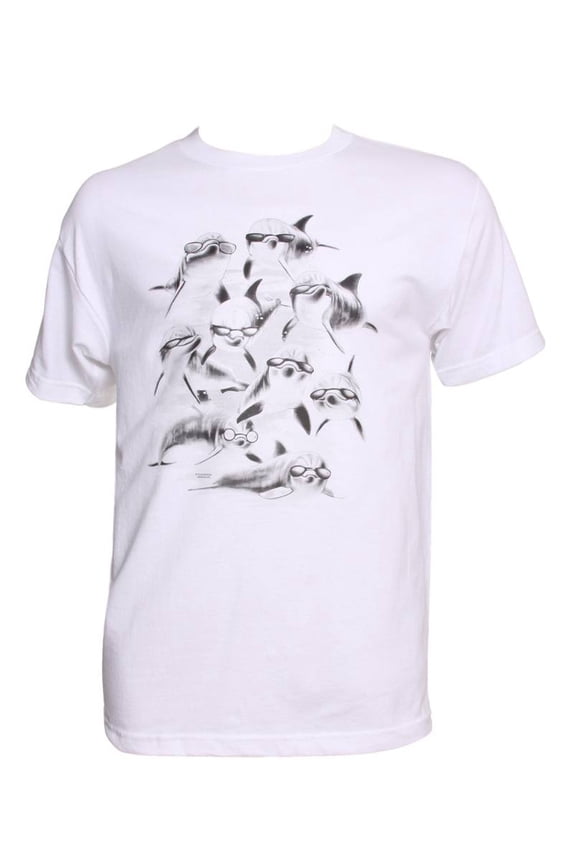 Men's Gravity Trading Color Changing Cool Dolphins, White Large