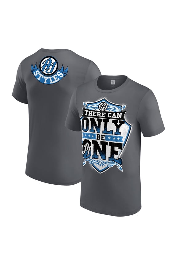 Men's Gray AJ Styles There Can Only Be One T-Shirt
