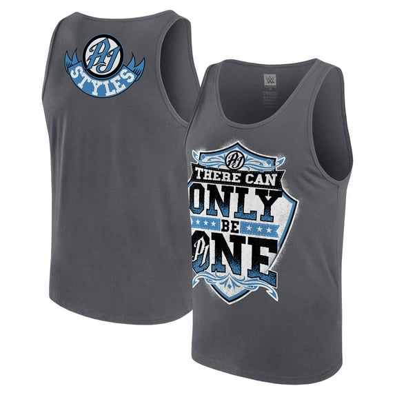 Men's Gray AJ Styles There Can Only Be One Tank Top