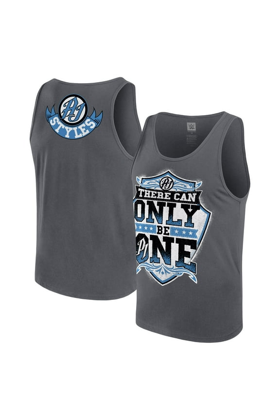 Men's Gray AJ Styles There Can Only Be One Tank Top