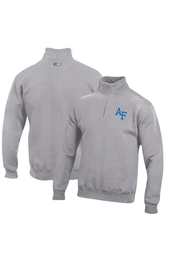 Men's Gray Air Force Falcons Big Cotton Quarter-Zip Pullover Sweatshirt