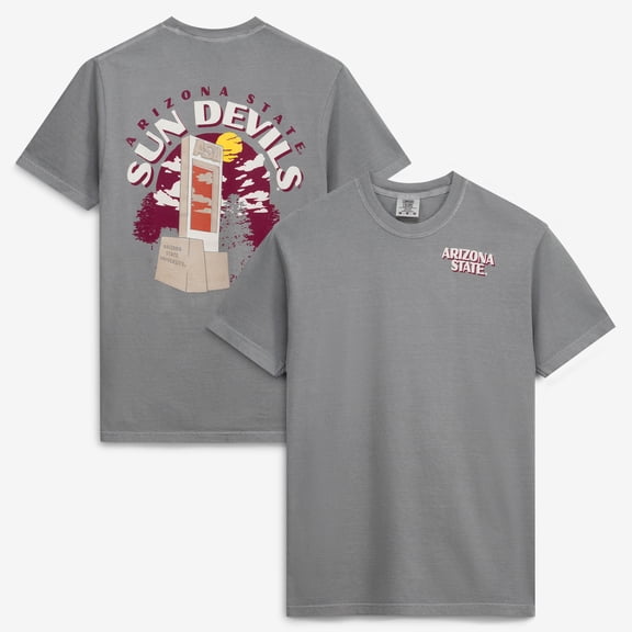 Men's Gray Arizona State Sun Devils Comfort Colors Team Statue T-Shirt