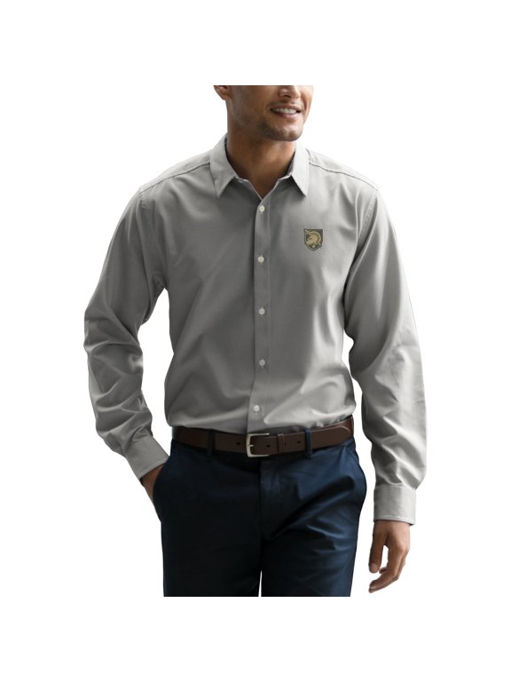Men's Gray Army Black Knights Sandhill Long Sleeve Dress Shirt