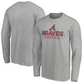 thumbnail image 1 of Men's Gray Atlanta Braves Evanston Stencil Long Sleeve T-Shirt, 1 of 3