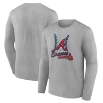 Men's Gray Atlanta Braves Fastball Long Sleeve T-Shirt