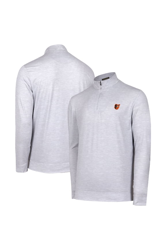 Men's Gray Baltimore Orioles Sublime Tri-Blend Quarter-Zip Jacket
