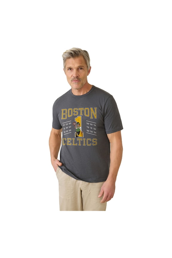 Men's FAHERTY Gray Boston Celtics Sunwashed T-Shirt