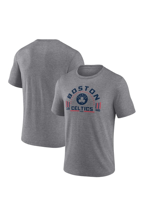Men's Gray Boston Celtics Team Freedom Tri-Blend T-Shirt