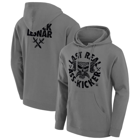 Men's Gray Brock Lesnar Last Real Ass Kicker Hoodie