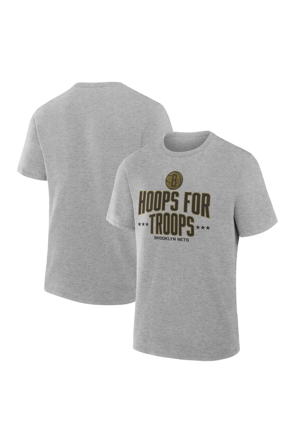 Men's Gray Brooklyn Nets Hoops For Troops T-Shirt