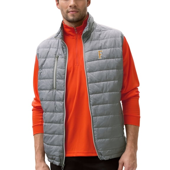 Men's Gray Cal State Fullerton Titans Apex Compressible Quilted Vest