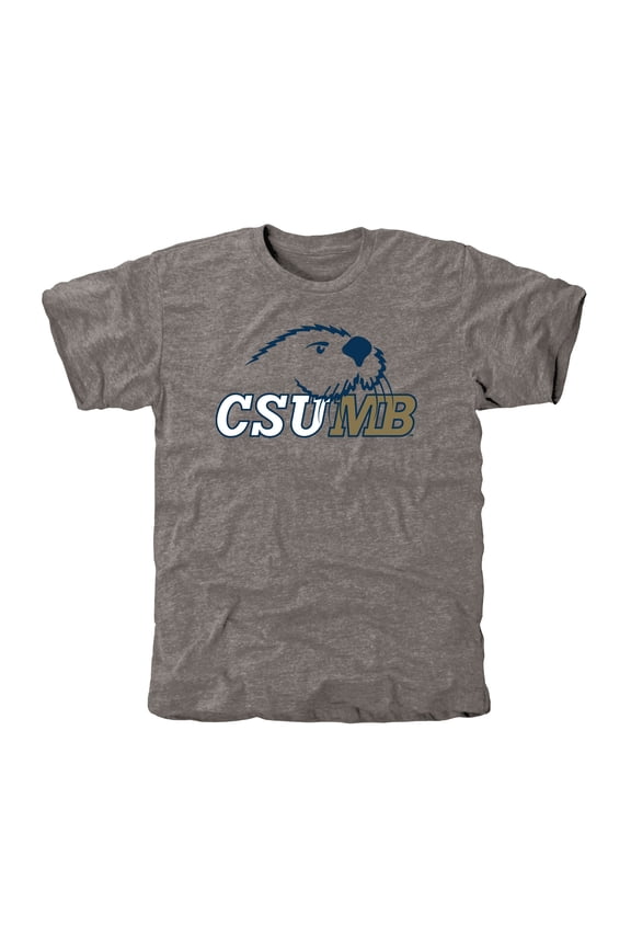 Men's Gray Cal State Monterey Bay Otters Auxiliary Logo Tri-Blend T-Shirt