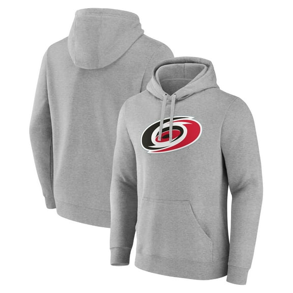 Men's Gray Carolina Hurricanes Primary Team Logo Pullover Hoodie