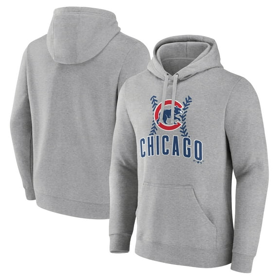 Men's Gray Chicago Cubs Fastball Pullover Hoodie