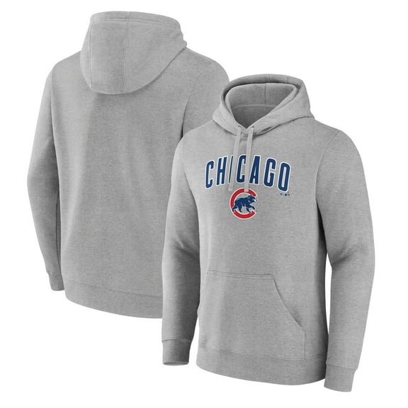 Men's Gray Chicago Cubs Team Lockup Hoodie
