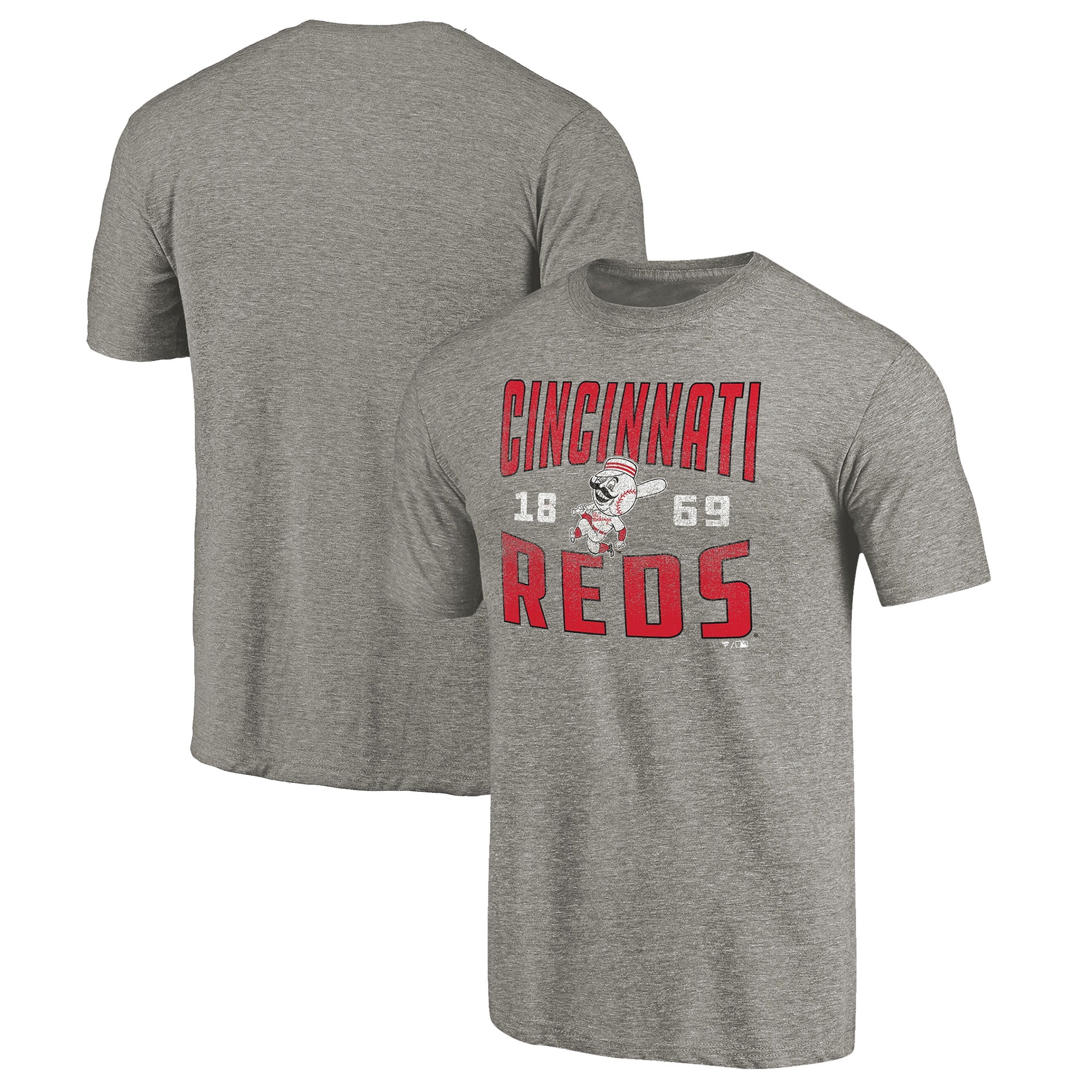 Men's Gray Cincinnati Reds Cooperstown Collection Antique Stack Tri ...