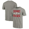 thumbnail image 1 of Men's Gray Cincinnati Reds Cooperstown Collection Antique Stack Tri-Blend T-Shirt, 1 of 3