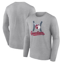 Men's Gray Cleveland Guardians Fastball Long Sleeve T-Shirt