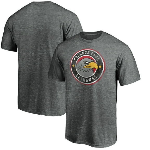 Men's Gray College Park Skyhawks Distressed Primary Tri-Blend T-Shirt